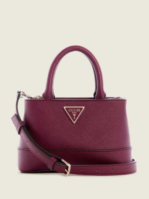 Burgundy Guess Cordelia Mini Women's Satchels | 0453-SGJAB