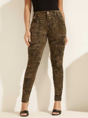 Camo Guess Camo Women's Pants | 7681-PWHOM