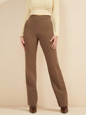 Coffee Guess Sally Women's Pants | 3196-OPVZX