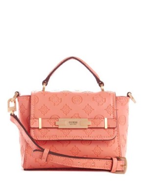 Coral Guess Bea Mini Top Handle Women's Crossbodies | 6473-SWZRH