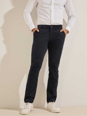 Dark Blue Guess Myron Men's Pants | 4132-EVWLX