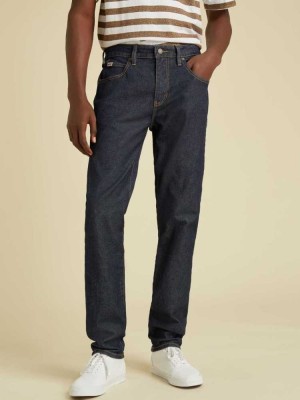 Dark Wash Guess Originals Slim Straight Men's Jeans | 6419-KEQUL