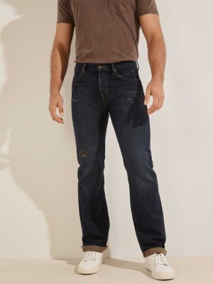Dark Wash Guess Rodeo Distressed Men's Jeans | 6032-DYIFO