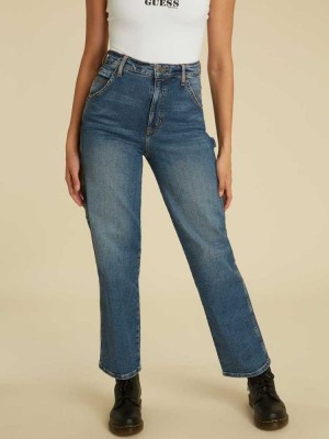 Deep Blue Wash Guess Originals Carpenter Women's Jeans | 1765-GKVUJ