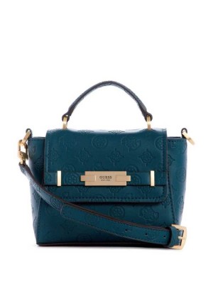 Deep Green Guess Bea Mini Top Handle Women's Crossbodies | 7419-DGANO