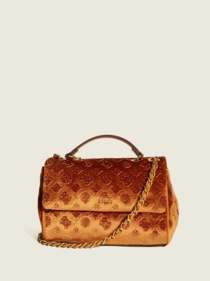 Deep Royal Guess Kimi Logo Convertible Women's Crossbodies | 1062-BRDGP
