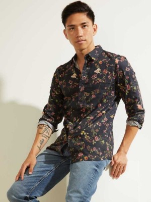 Flower Guess Luxe Mystic Floral Men's Shirts | 6192-WKUNM