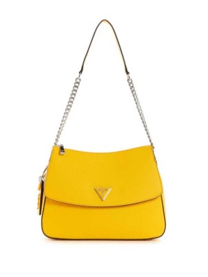Flower Orange Guess Cordelia Hobo Women's Shoulder Bags | 8610-LVHKO