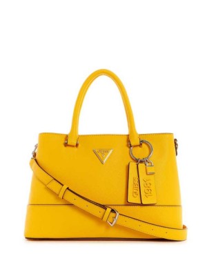 Flower Orange Guess Cordelia Luxury Women's Satchels | 4921-MISRP