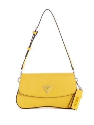 Flower Orange Guess Cordelia Women's Shoulder Bags | 9607-RJHEG