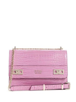 Fuchsia Guess Katey Convertible Women's Crossbodies | 0928-FVHTE