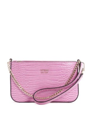 Fuchsia Guess Katey Mini Women's Shoulder Bags | 4651-YVPKO
