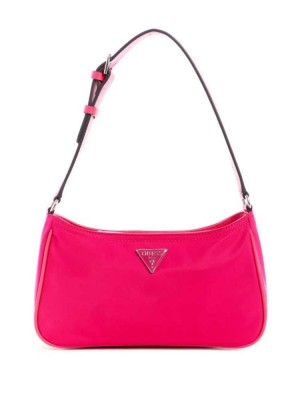 Fuchsia Guess Little Bay Women's Shoulder Bags | 0437-YNXVS