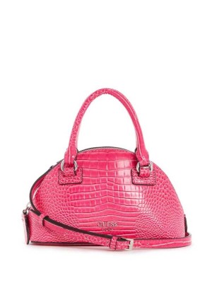Fuchsia Guess Shilah Small Dome Women's Crossbodies | 0478-KBMUO