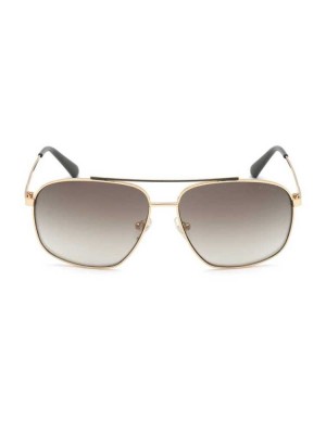 Gold Black Guess Trevor Navigator Men's Sunglasses | 5826-GJZCV