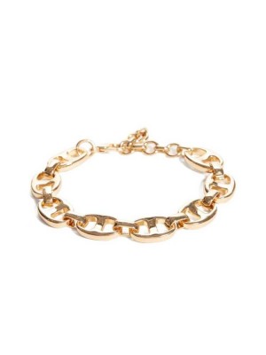 Gold Guess 14KT Mariner Chain Women's Bracelet | 4902-OGVFM