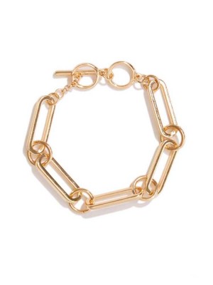 Gold Guess Gold-Tone Chain-Link Women's Bracelet | 0462-NCHKP