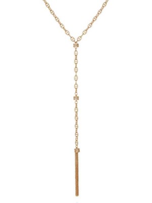 Gold Guess Gold-Tone Chain Y Women's Necklace | 1497-FMOXT