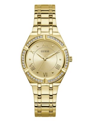 Gold Guess Gold-Tone Champagne Analog Women's Watches | 5963-URCDZ