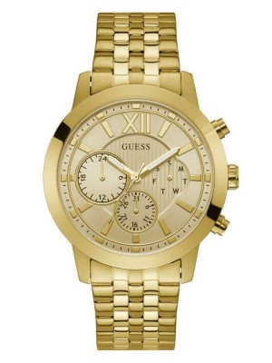 Gold Guess Gold-Tone Chrono-Look Multifunction Women's Watches | 8390-OSCLT