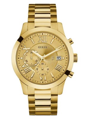 Gold Guess Gold-Tone Classic Women's Watches | 3417-VQXMS