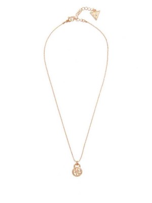 Gold Guess Gold-Tone Quattro G Women's Necklace | 4916-SVEOQ