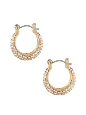Gold Guess Gold-Tone Rhinestone Set Women's Earrings | 5197-CZSWR
