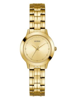 Gold Guess Gold-Tone Slim Classic Women's Watches | 4059-XRKTV