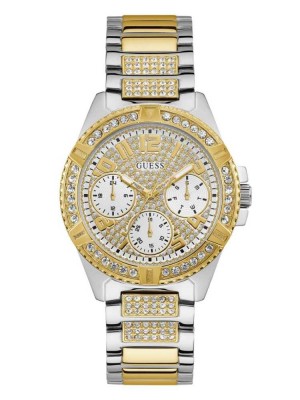 Gold Guess Sport Two-Tone Men's Watches | 1586-ZFJAQ