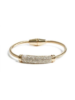 Gold Guess Twisted Magnetic Women's Bracelet | 9571-HIAVC