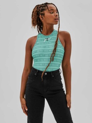 Green Blue Guess Originals x Anna Nicole Smith Women's Bodysuit | 9215-ZYKHU