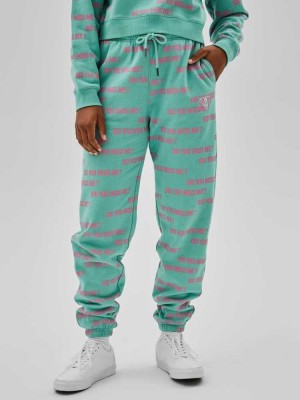 Green Blue Guess Originals x Anna Nicole Smith Women's Sweatpants | 2689-XQYMC