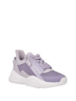 Green Guess Bailian Side-Zip Women's Sneakers | 1068-DZPKN