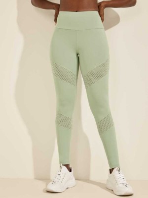 Green Guess Cora Women's Leggings | 0493-JTSHE