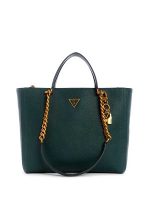 Green Guess Destiny Society Women's Totes | 5490-DUTIP