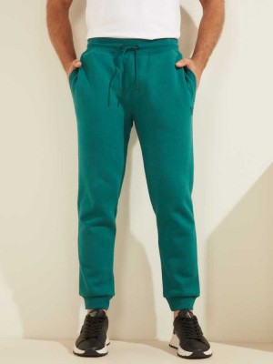 Green Guess Eco Aldwin Men's Sweatpants | 2071-XDHUN