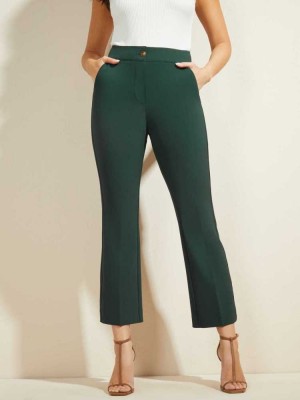 Green Guess Evelyn Cropped Women's Pants | 9826-RUBVF