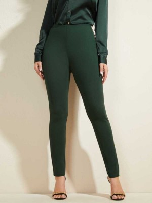 Green Guess Jane Ponte Women's Leggings | 4935-DKQMS