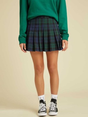 Green Multicolor Guess Originals Tennis Women's Skirts | 1927-FRQOX