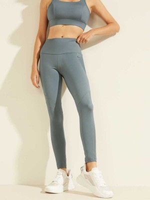 Grey Blue Guess Alexa Active Women's Leggings | 3074-HBIMN