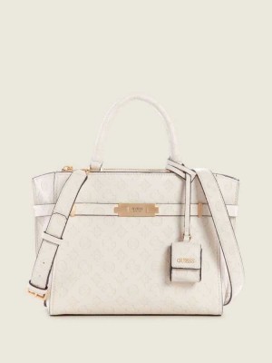 Grey Guess Bea Society Women's Satchels | 6405-ACZRU
