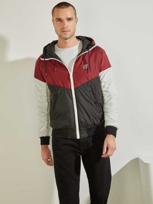 Grey Guess Eco Ridley Reversible Puffer Men's Jackets | 6079-ZGAOC