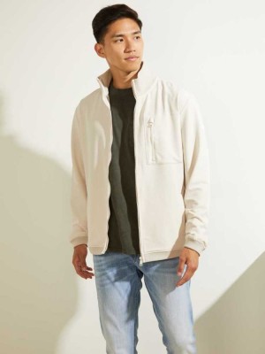 Grey Guess Explorer Zip-Up Men's Jackets | 4159-ZYLEX