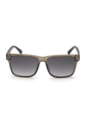 Grey Guess Jake Square Men's Sunglasses | 1769-EQODG
