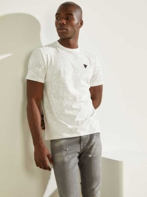 Grey Guess Jesse Men's T-Shirts | 8256-JQVBZ