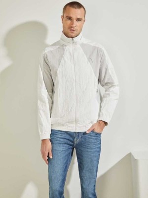 Grey Guess Kian Color-Block Men's Jackets | 7429-MAFGB