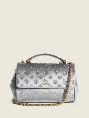 Grey Guess Kimi Logo Convertible Women's Crossbodies | 9630-RCZES