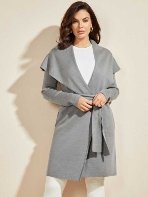 Grey Guess Manu Cover-Up Women's Sweaters | 1980-WSCPV