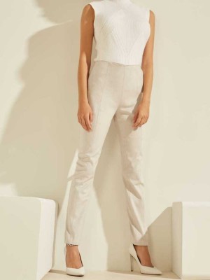 Grey Guess Maya Faux-Suede Women's Leggings | 6059-JIQVS