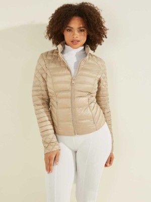 Grey Guess Orsola Packable Down Women's Jackets | 2531-RDWIC